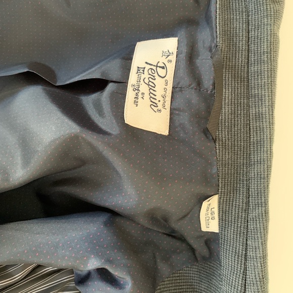 Original Penguin Cotton/Wool Dobby Blazer True Black - Picture 4 of 5